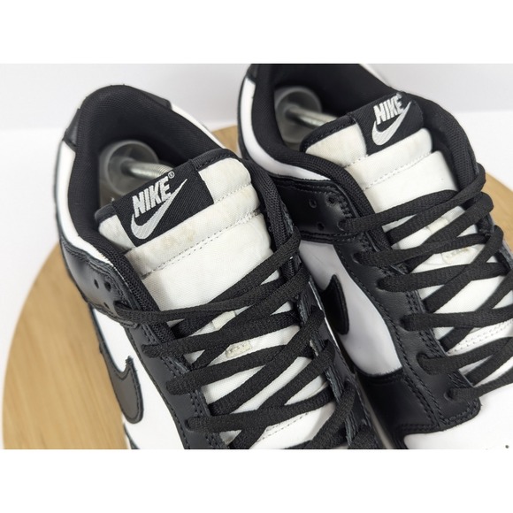 Nike Dunk Low Panda Mens 11 Shoes White Black Sneakers Leather - Picture 8 of 11